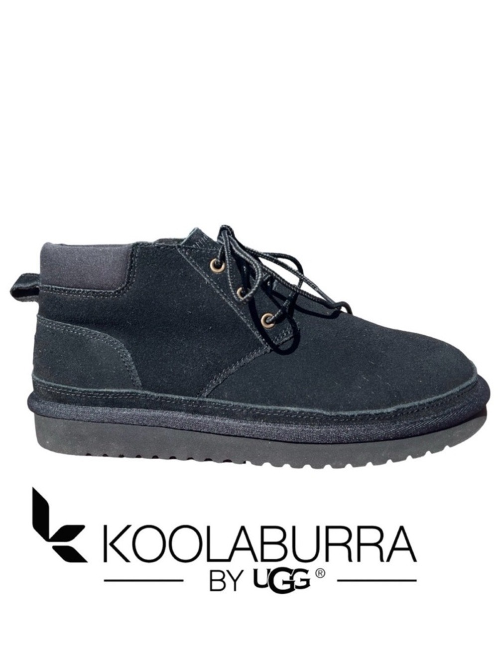 UGG Koolaburra Lace-Up Suede Boots — Black — Size 9 NWOB $110